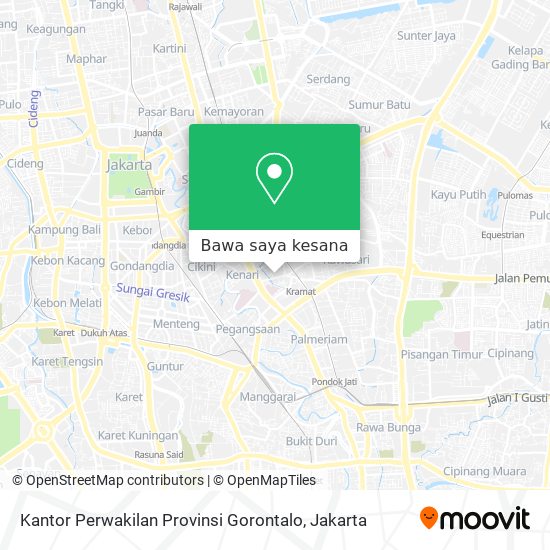 Peta Kantor Perwakilan Provinsi Gorontalo