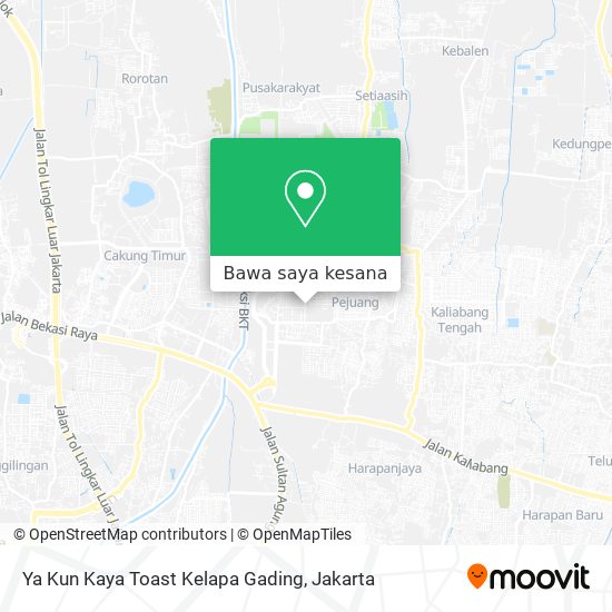 Peta Ya Kun Kaya Toast Kelapa Gading
