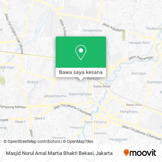 Peta Masjid Nurul Amal Martia Bhakti Bekasi
