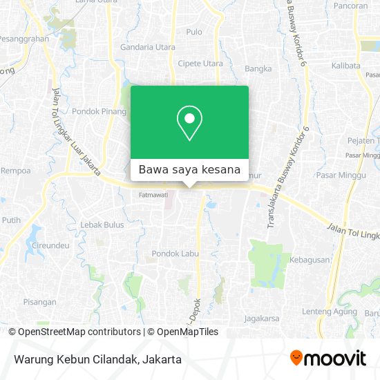 Peta Warung Kebun Cilandak