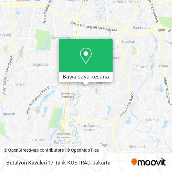 Peta Batalyon Kavaleri 1/ Tank KOSTRAD