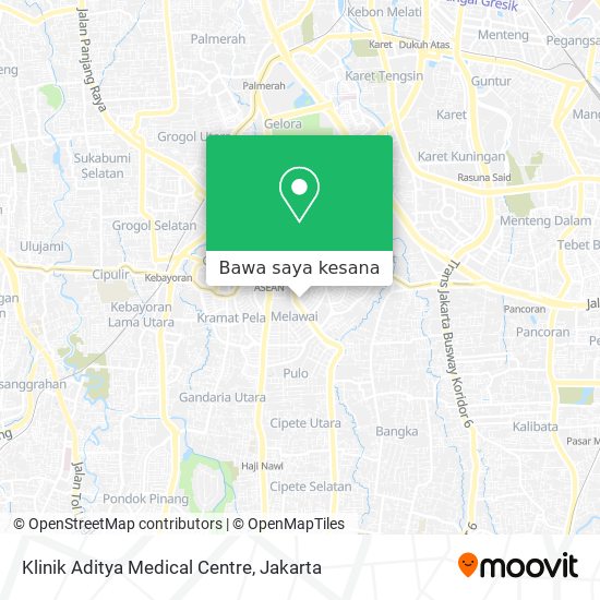 Peta Klinik Aditya Medical Centre