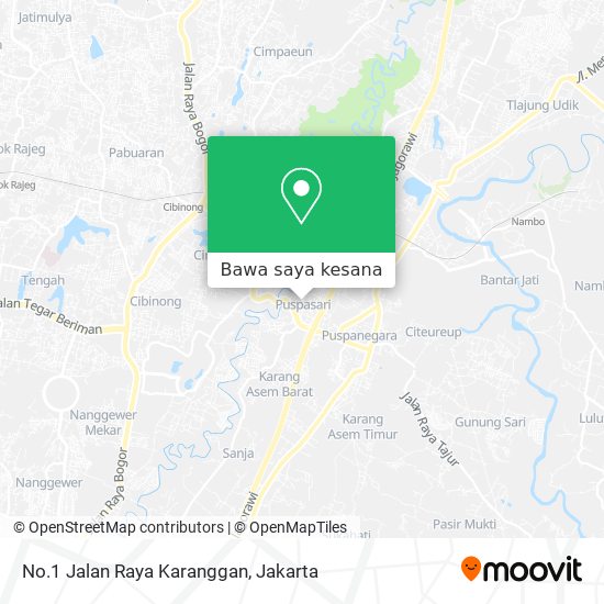 Peta No.1 Jalan Raya Karanggan