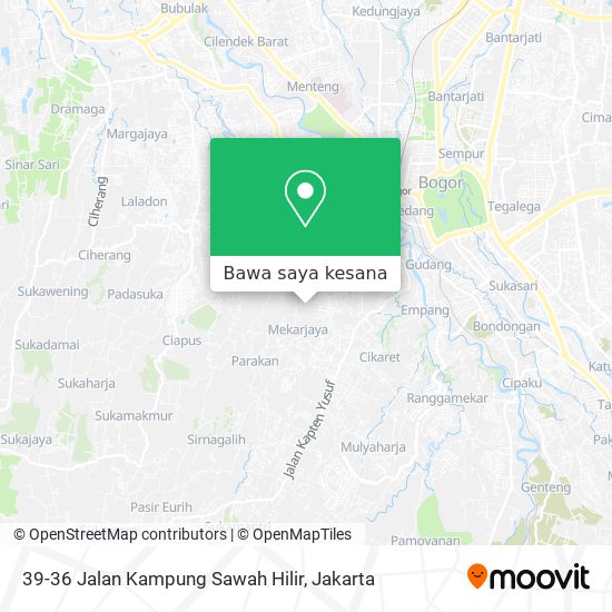 Peta 39-36 Jalan Kampung Sawah Hilir
