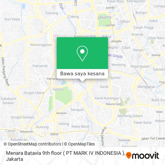 Peta Menara Batavia 9th floor ( PT MARK IV INDONESIA )