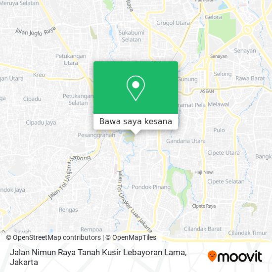Peta Jalan Nimun Raya Tanah Kusir Lebayoran Lama
