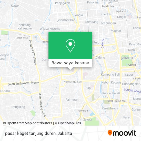 Peta pasar kaget tanjung duren