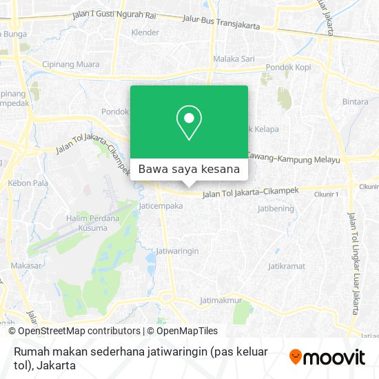 Peta Rumah makan sederhana jatiwaringin (pas keluar tol)