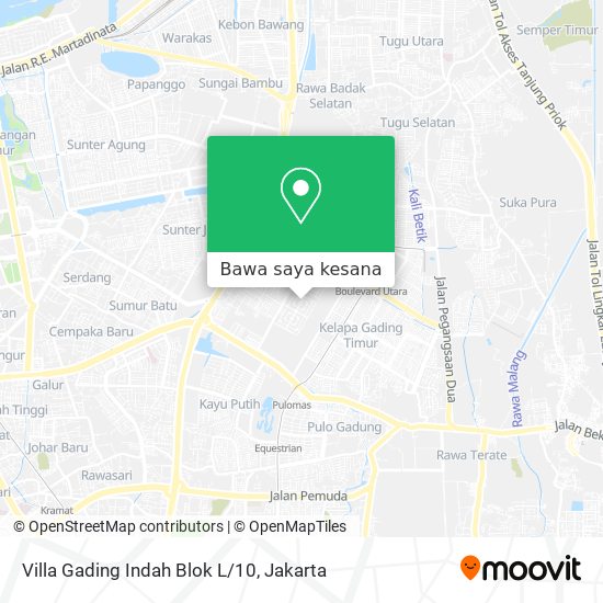 Peta Villa Gading Indah Blok L/10