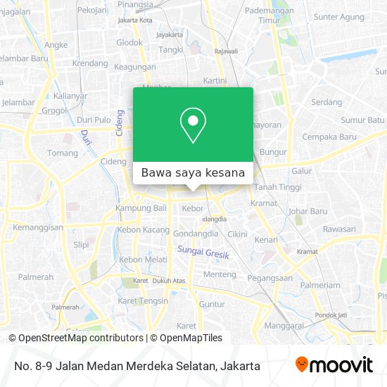 Peta No. 8-9 Jalan Medan Merdeka Selatan