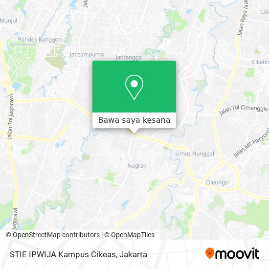 Peta STIE IPWIJA Kampus Cikeas