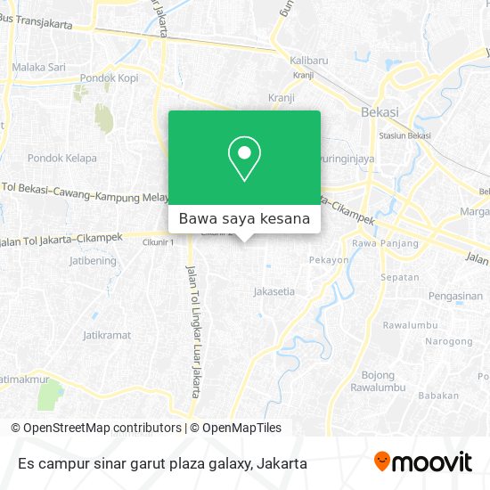 Peta Es campur sinar garut plaza galaxy