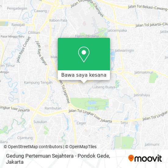 Peta Gedung Pertemuan Sejahtera - Pondok Gede