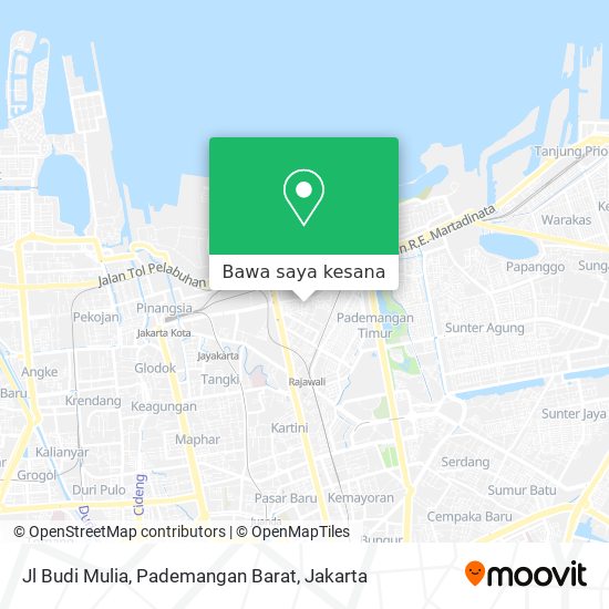 Peta Jl Budi Mulia, Pademangan Barat