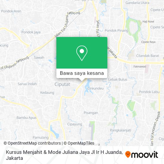 Peta Kursus Menjahit & Mode Juliana Jaya Jl Ir H Juanda