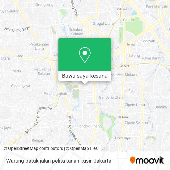 Peta Warung batak jalan pelita tanah kusir