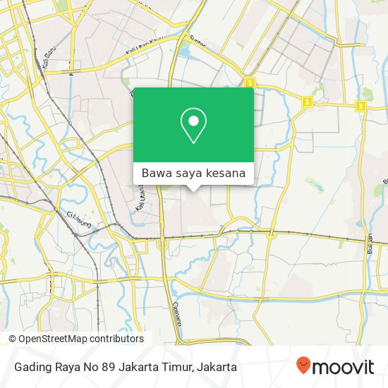 Peta Gading Raya No 89 Jakarta Timur