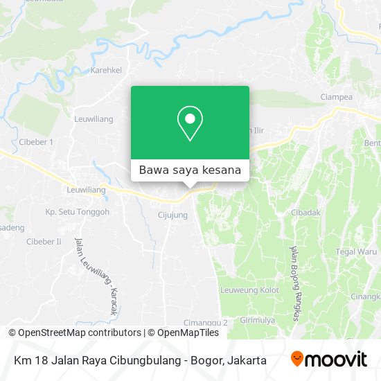Peta Km 18 Jalan Raya Cibungbulang - Bogor