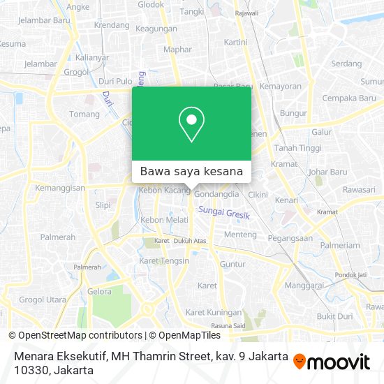 Peta Menara Eksekutif, MH Thamrin Street, kav. 9 Jakarta 10330