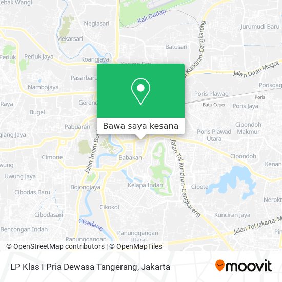 Peta LP Klas I Pria Dewasa Tangerang