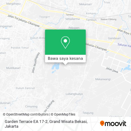 Peta Garden Terrace EA 17-2, Grand Wisata Bekasi