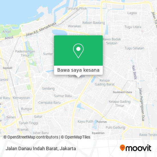 Peta Jalan Danau Indah Barat