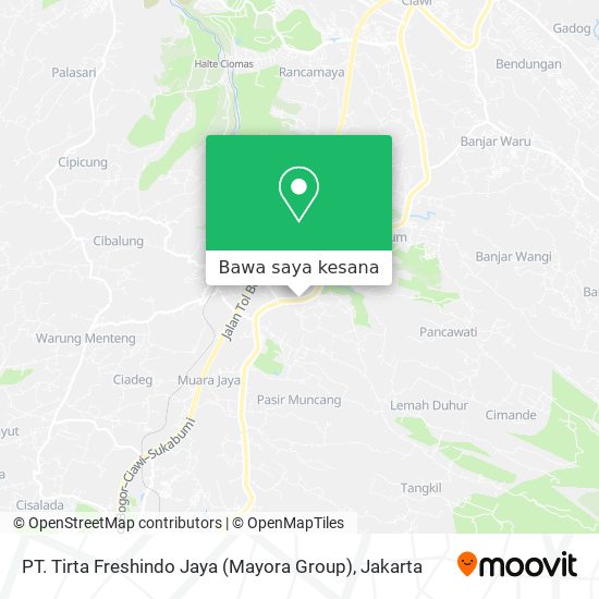 Peta PT. Tirta Freshindo Jaya (Mayora Group)