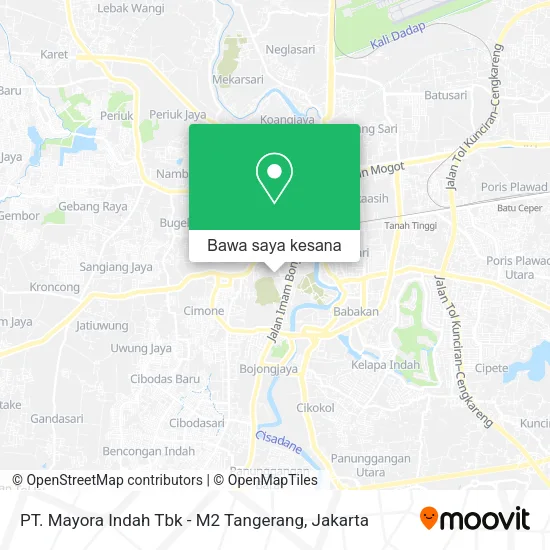 Peta PT. Mayora Indah Tbk - M2 Tangerang