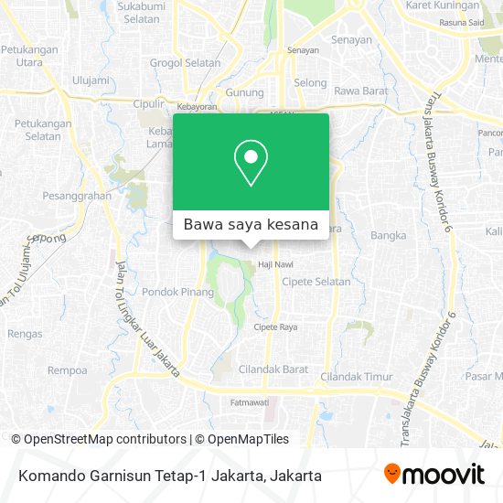 Peta Komando Garnisun Tetap-1 Jakarta