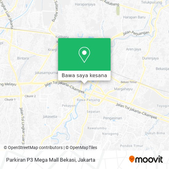 Peta Parkiran P3 Mega Mall Bekasi