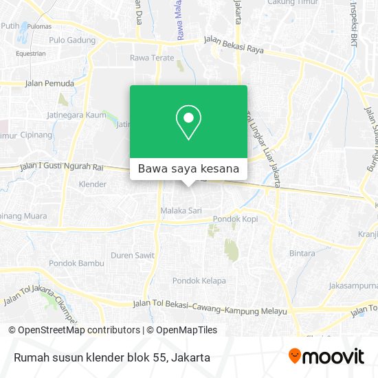 Peta Rumah susun klender blok 55