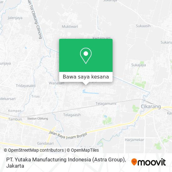 Peta PT. Yutaka Manufacturing Indonesia (Astra Group)