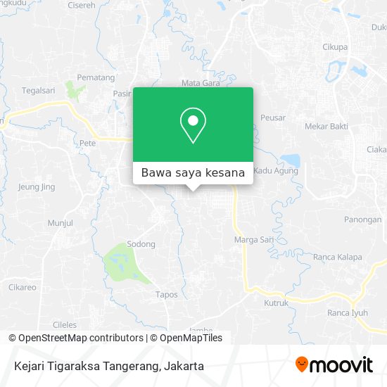 Peta Kejari Tigaraksa Tangerang