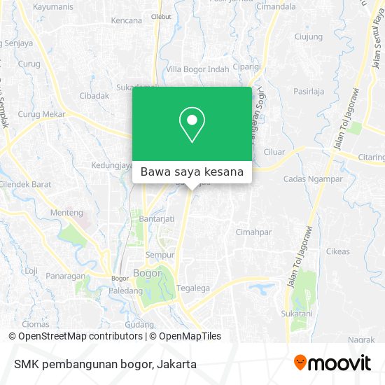 Peta SMK pembangunan bogor