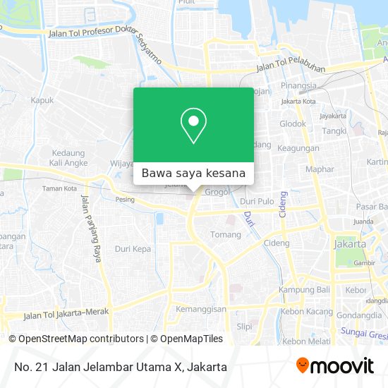 Peta No. 21 Jalan Jelambar Utama X