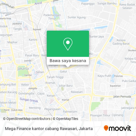 Peta Mega Finance kantor cabang Rawasari