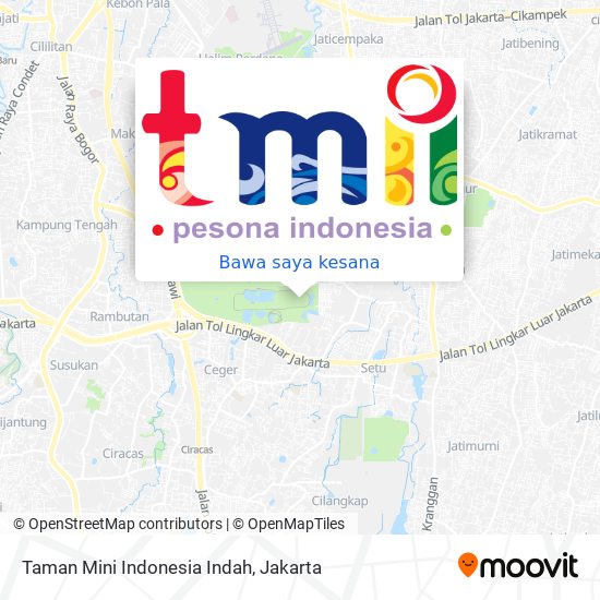 Peta Taman Mini Indonesia Indah