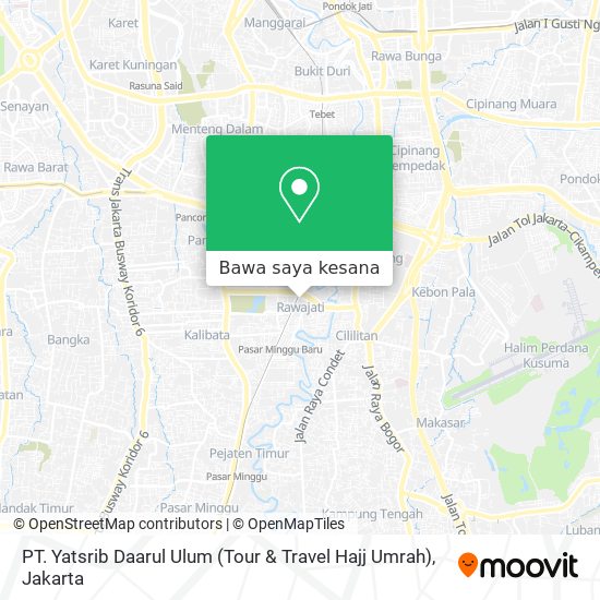 Peta PT. Yatsrib Daarul Ulum (Tour & Travel Hajj Umrah)
