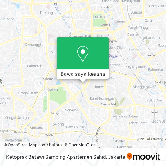 Peta Ketoprak Betawi Samping Apartemen Sahid