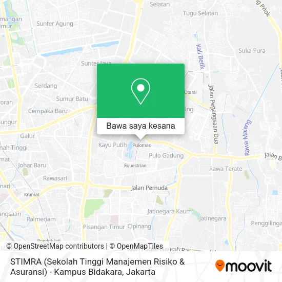 Peta STIMRA (Sekolah Tinggi Manajemen Risiko & Asuransi) - Kampus Bidakara
