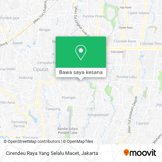 Peta Cirendeu Raya Yang Selalu Macet