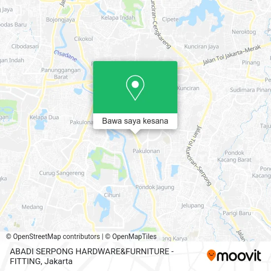 Peta ABADI SERPONG HARDWARE&FURNITURE - FITTING