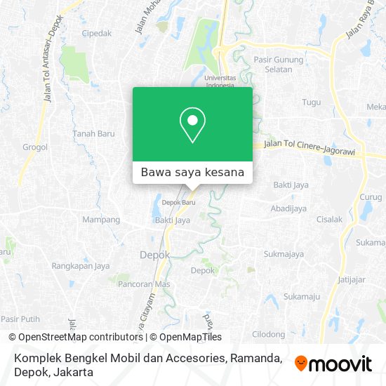 Peta Komplek Bengkel Mobil dan Accesories, Ramanda, Depok