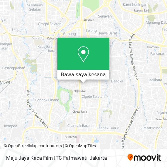 Peta Maju Jaya Kaca Film ITC Fatmawati