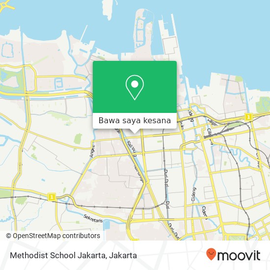 Peta Methodist School Jakarta