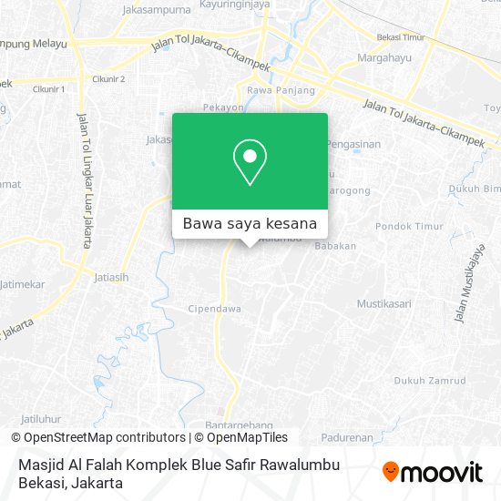 Peta Masjid Al Falah Komplek Blue Safir Rawalumbu Bekasi