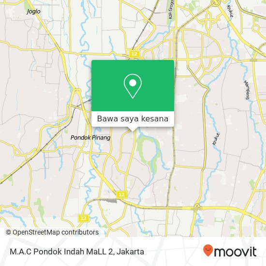 Peta M.A.C Pondok Indah MaLL 2