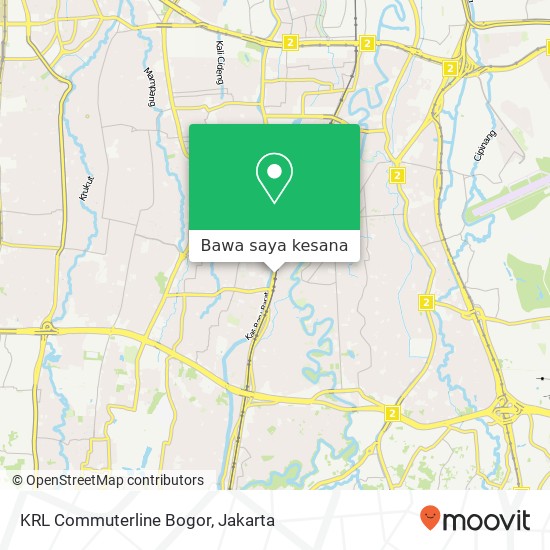 Peta KRL Commuterline Bogor