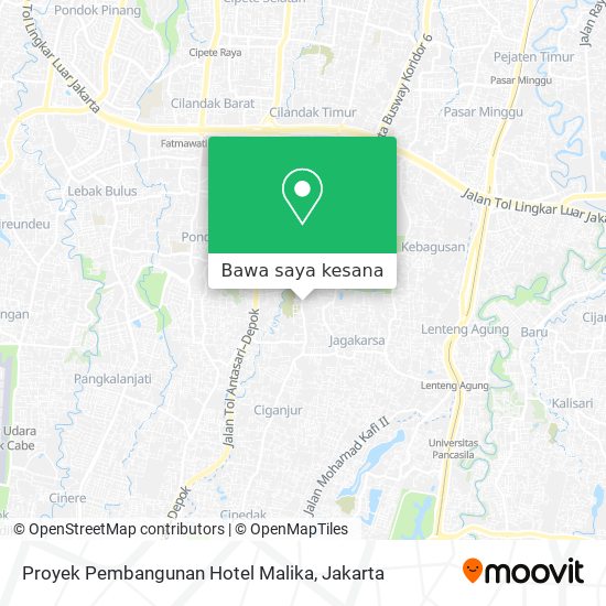 Peta Proyek Pembangunan Hotel Malika