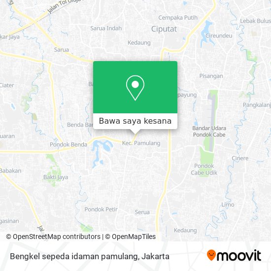 Peta Bengkel sepeda idaman pamulang